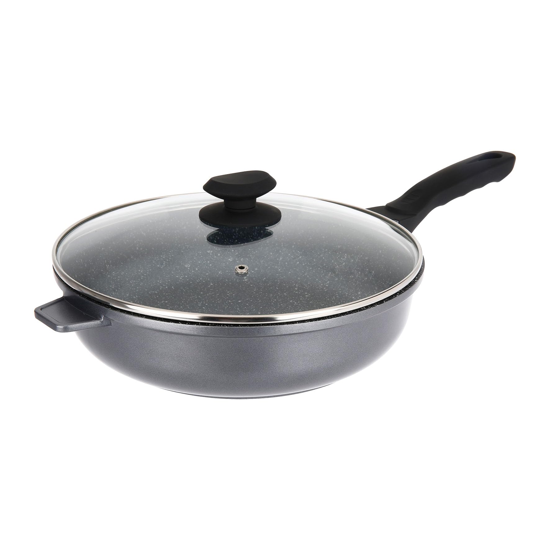 Sitram 714221 Sauteuse en aluminium, 28 cm, anti-adhésif effet pierre