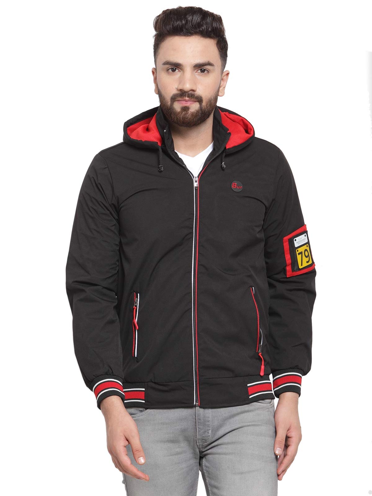 ben martin Men's Nylon Standard Length Casual Jacket Stand Collar Zipper Design Plus Size Jacket Outerwear-(PLUS-JKT-FS-19995-PLUS)-picture-34