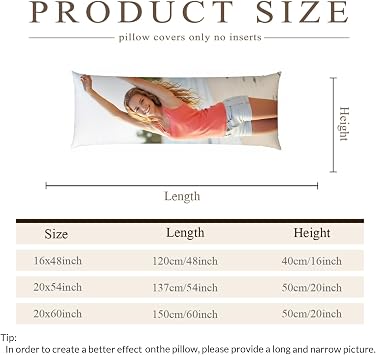 Custom Body Pillow Cover,Double-Sided Printing Bolster Pillow Cases,Custom Body Pillow Cover,Personalised Pillow with Photo Text,Long Pillow Case with Zipper,Soft Body Pillow Case for Bed Sofa (Love5)