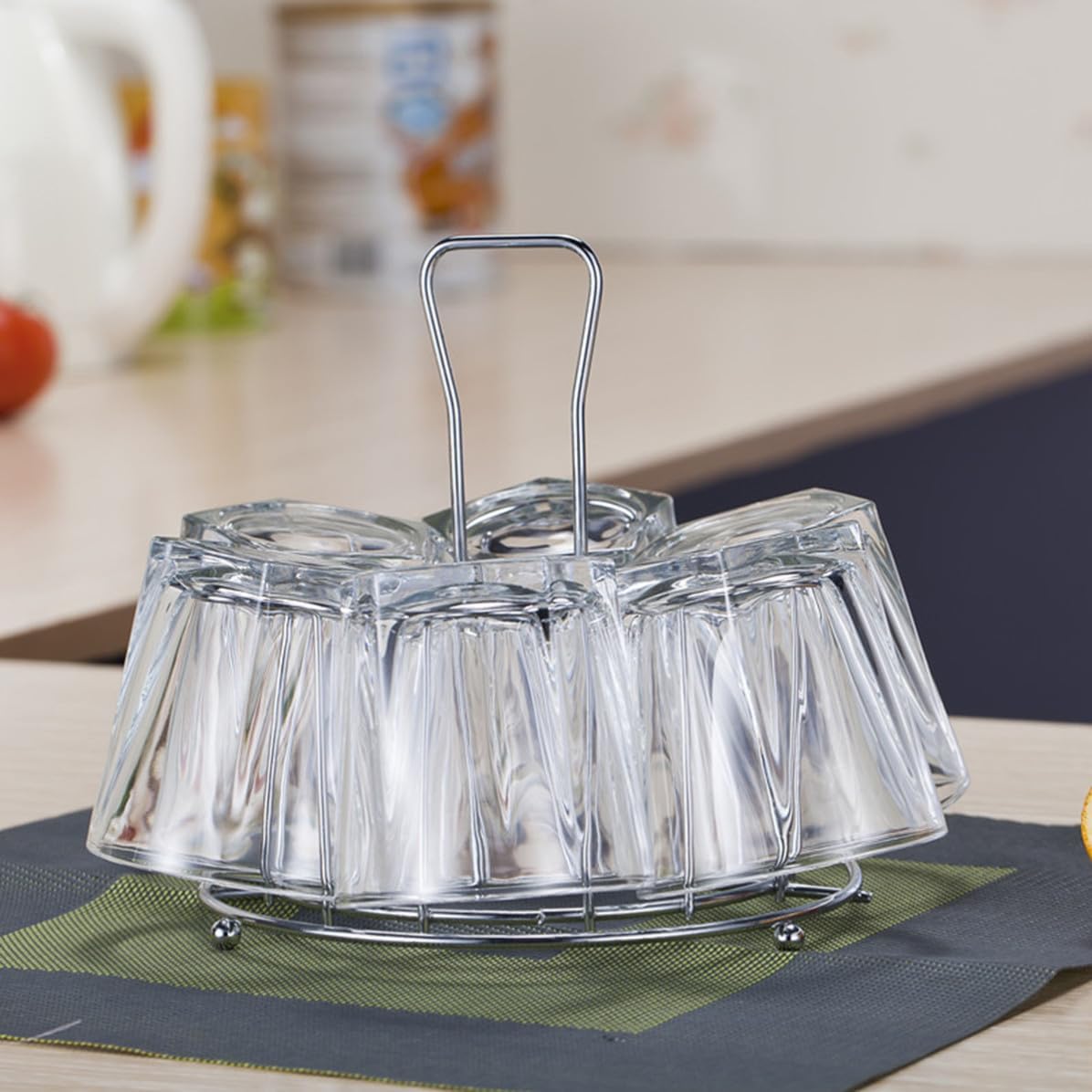 VALICLUD Stainless Steel Upside down Wine Glass Holder Cup Drain Rack