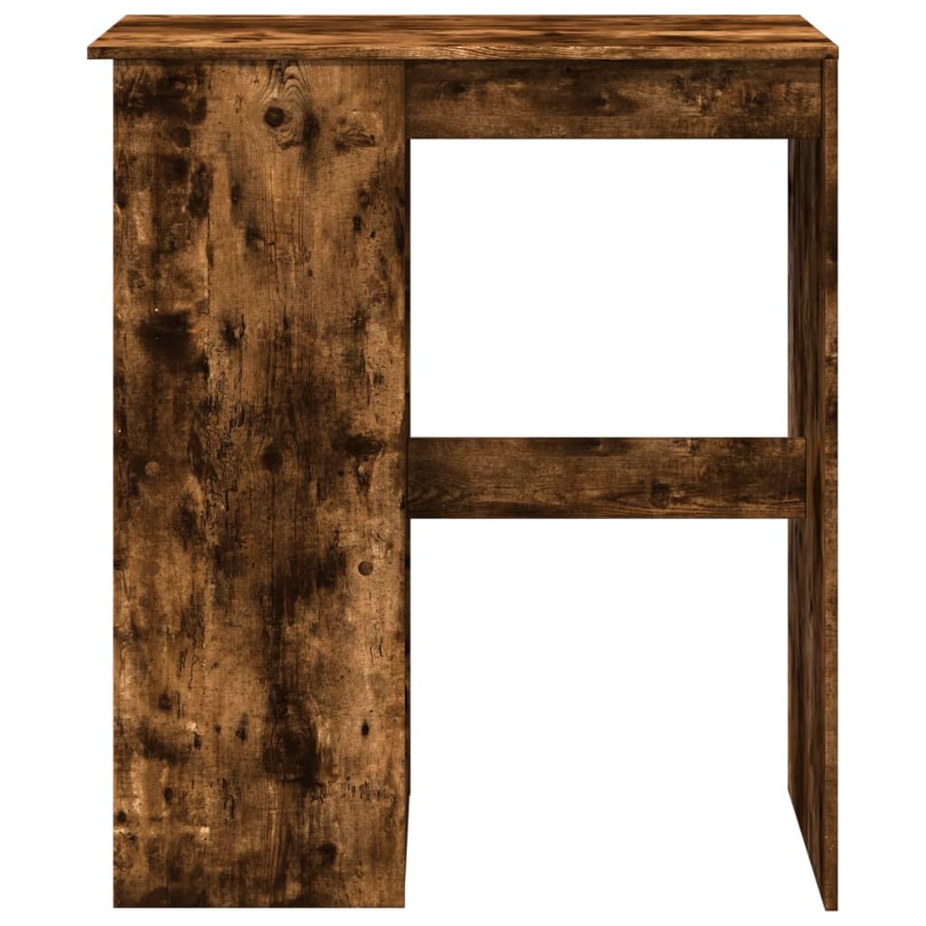 Stół barowy z regałem, dąb wędzony, 90 x 47,5 x 103,5 cm, materiał drewnopochodny, zintegrowany uchwyt na wino, uniwersalny stół kuchenny do jadalni