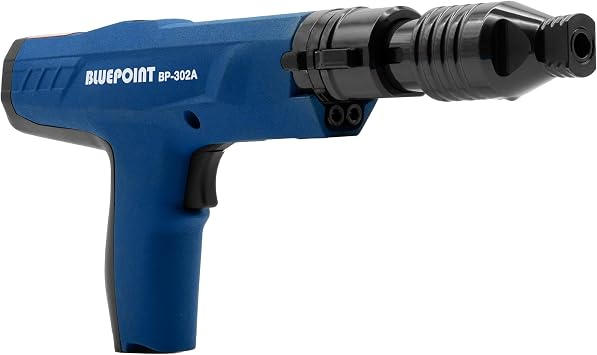 BLUEPOINT New Noise Canceling QUIETEST .27 Cal. Semi-Automatic Powder Actuated Tool PAT Specially Designed for All Day Fastening in Occupied Spaces. Item# BP-302A