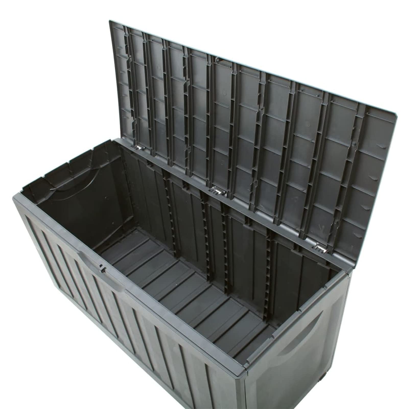 JUNZAI Lawn Mower Storage,Garden Anthracite Shed,Storage Box Black 118x53x57 cm Polypropylene Garden