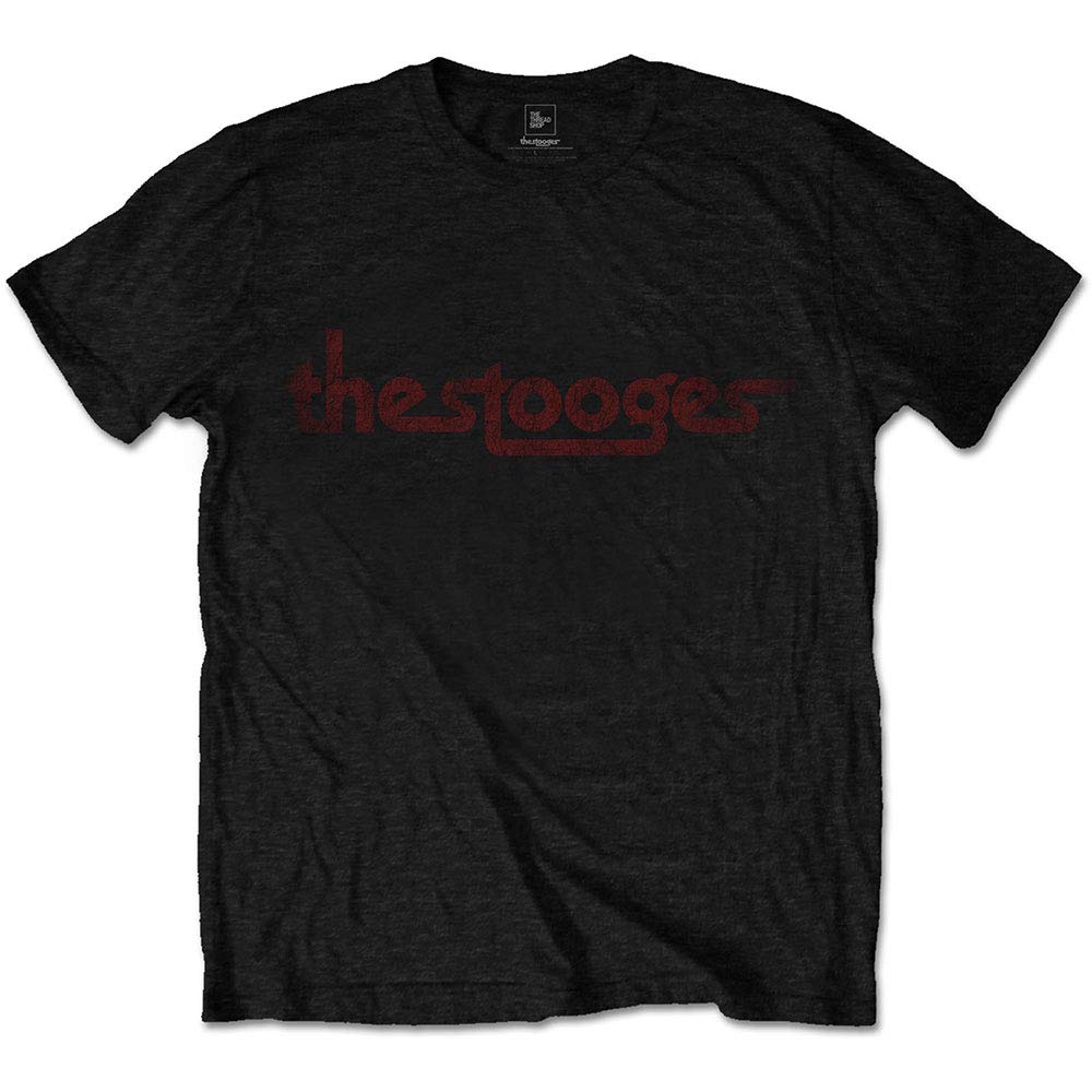Iggy & The Stooges Vintage Logo Official Tee T-Shirt Mens Unisex (Medium) Black