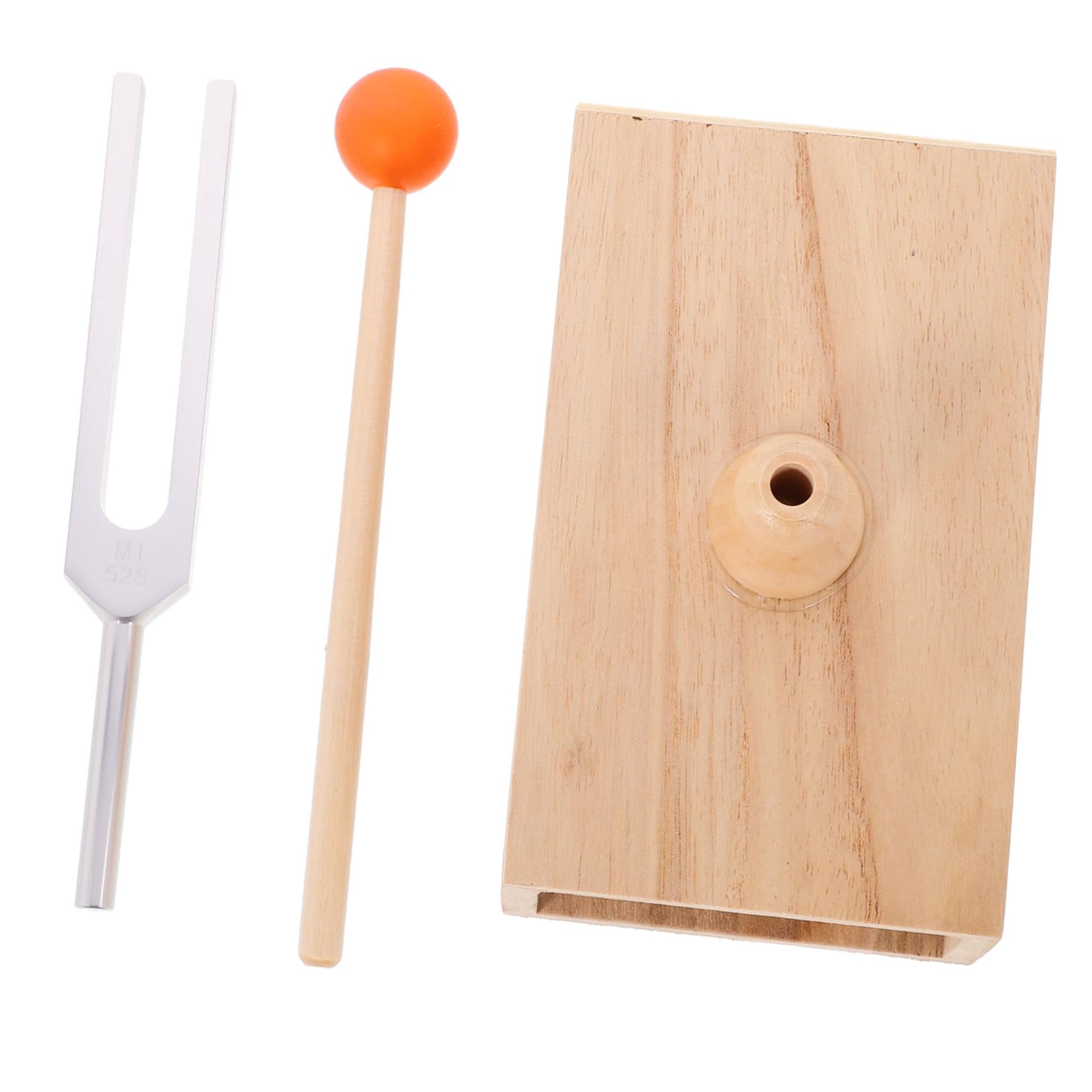 GOOHOCHY 528hz Chakra Tuning Fork Set Aluminum Wooden Resonator for Healing Meditation