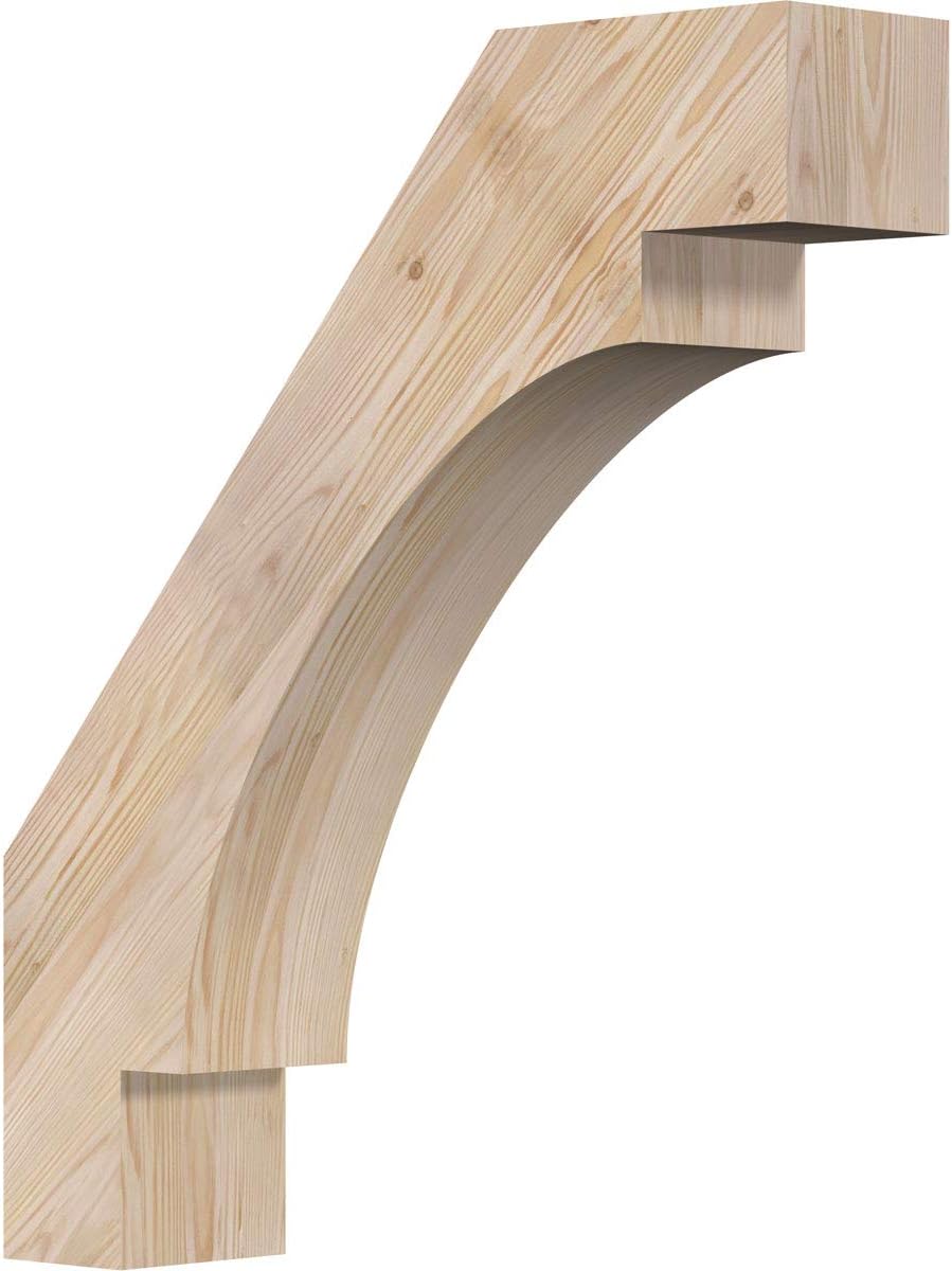 Ekena Millwork BRC06X24X28MRC00SDF 5 1/2W x 24D x 28H Merced Smooth Knee Brace, Douglas Fir