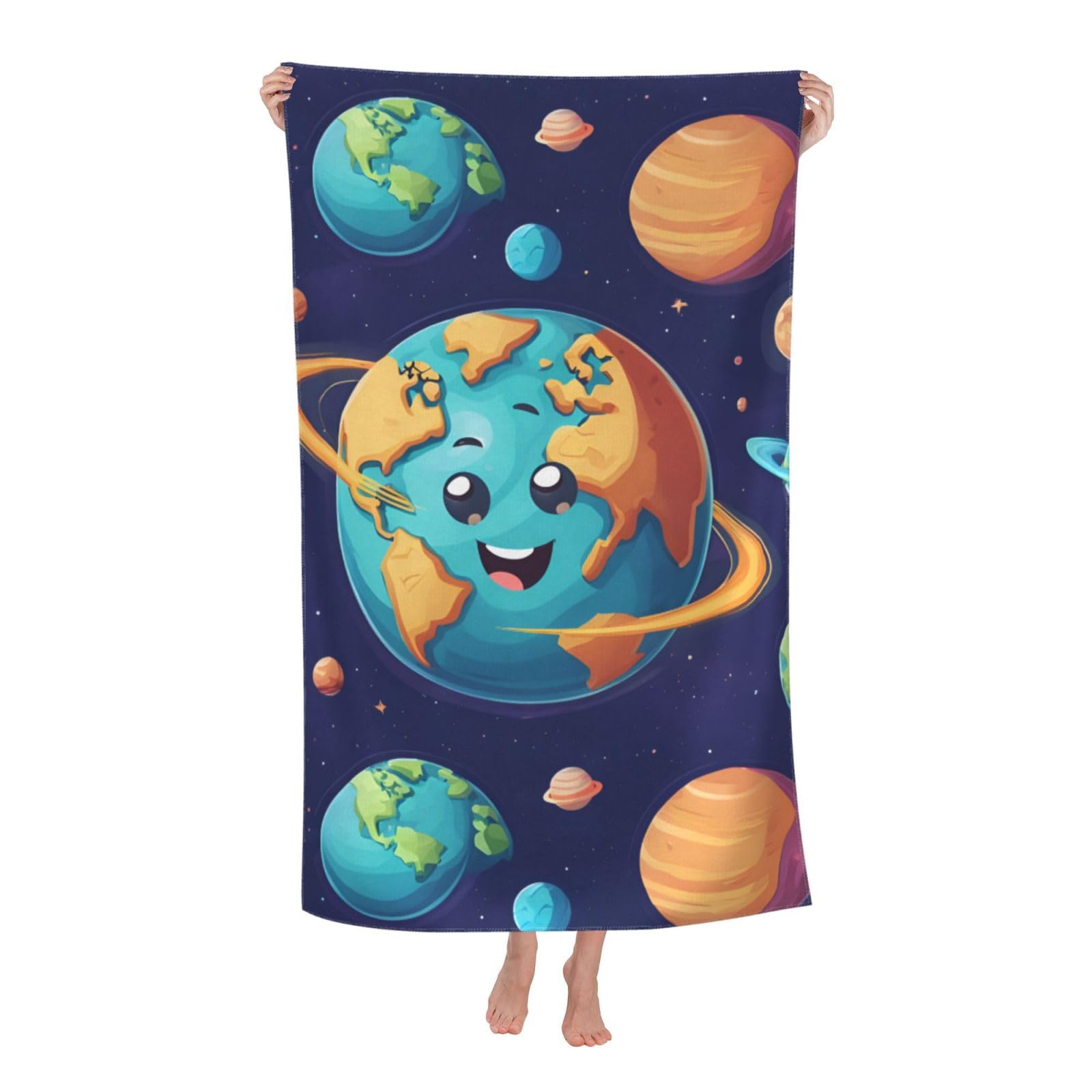 Pojknbv White Cute Pineapple Print Oversized Adult Beach Towel Quick-Dry Comfortable Lightweight Travel Pool Camping
