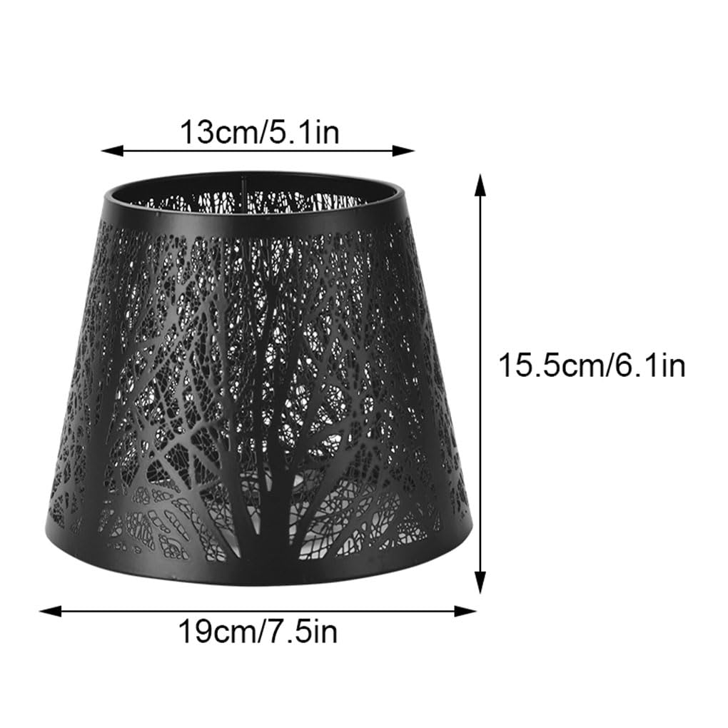 Couvercle d'abat-jour Durable, Installation facile et effet de lumière douce, abat-jour en métal élégant pour la décoration de la maison, écologique, noir