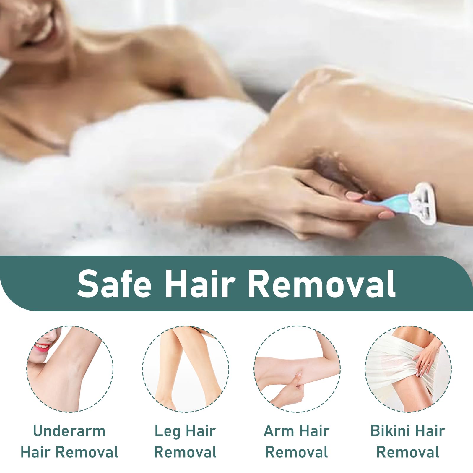 8 Lamette di Ricambio Premium per Rasoio da Donna, Venus Lamette Donnai a 3 Strati con Striscia Idratante Skin Cushion, Compatibili con Venus Extra Smooth, per una Rasatura Profonda e Duratura