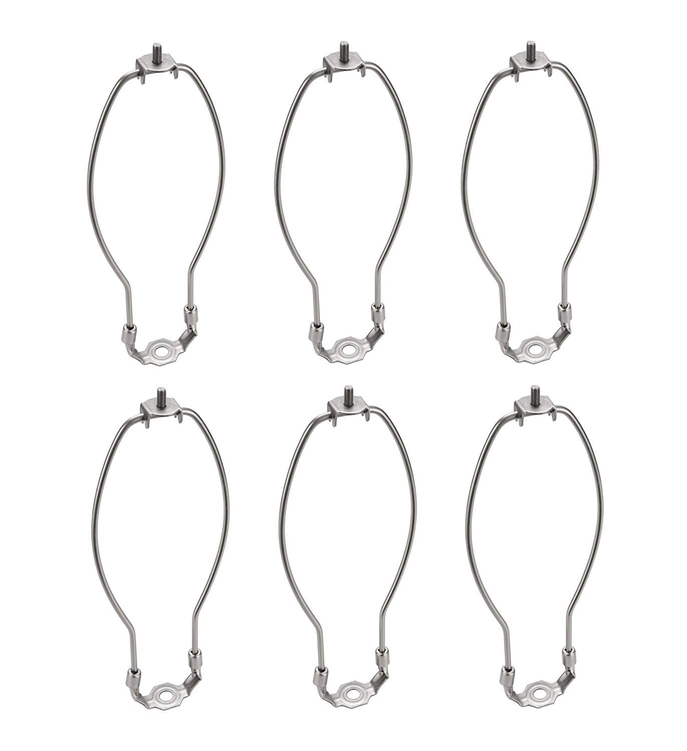 Aspen Creative 20007-26 10" Heavy Duty Lamp Harp with Saddle Finish, 6 Pack, Satin Nickel