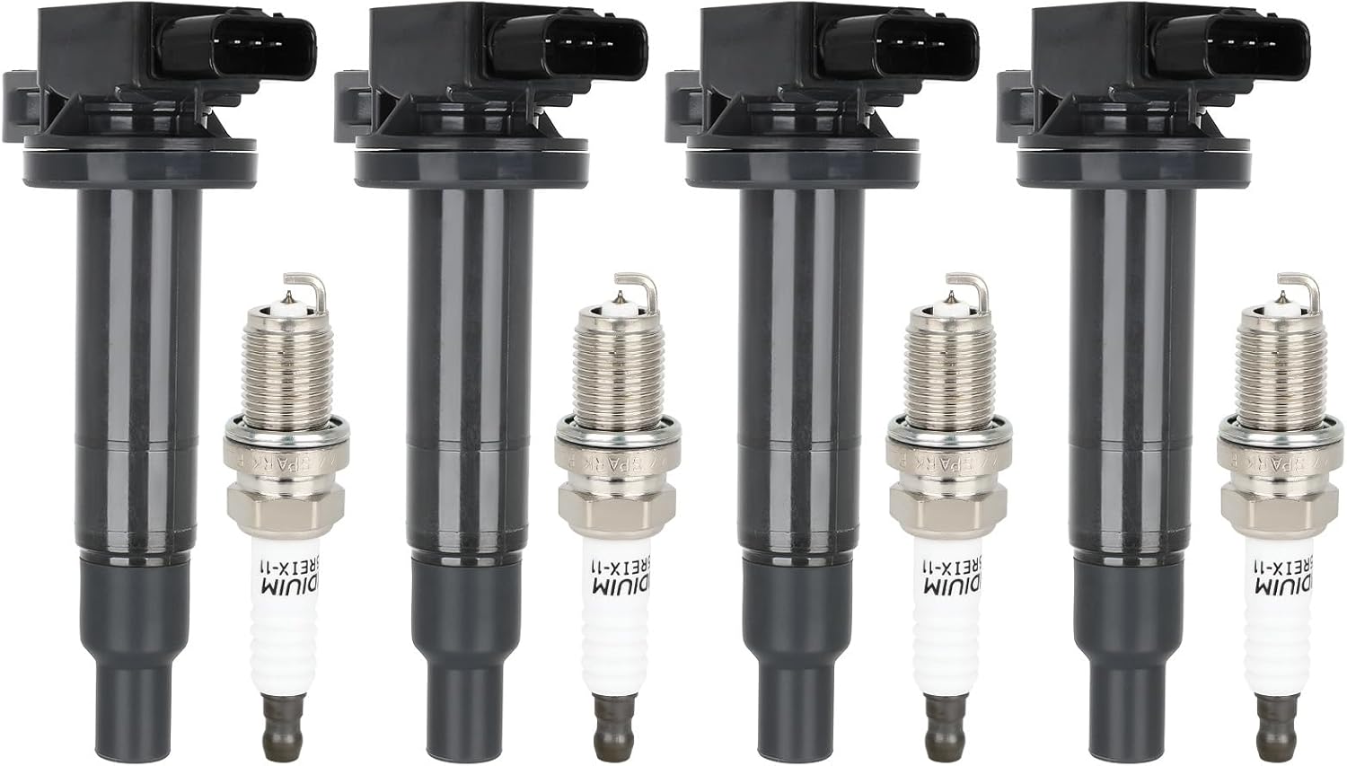 Ignition Coil Packs & Iridium Spark Plugs Fit 2004-2006 for Scion xB 2000-2005 for Toyota Echo 2001-2009 for Toyota Prius 2004-2006 for Scion xA, Set of 4, 9008019021 UF316