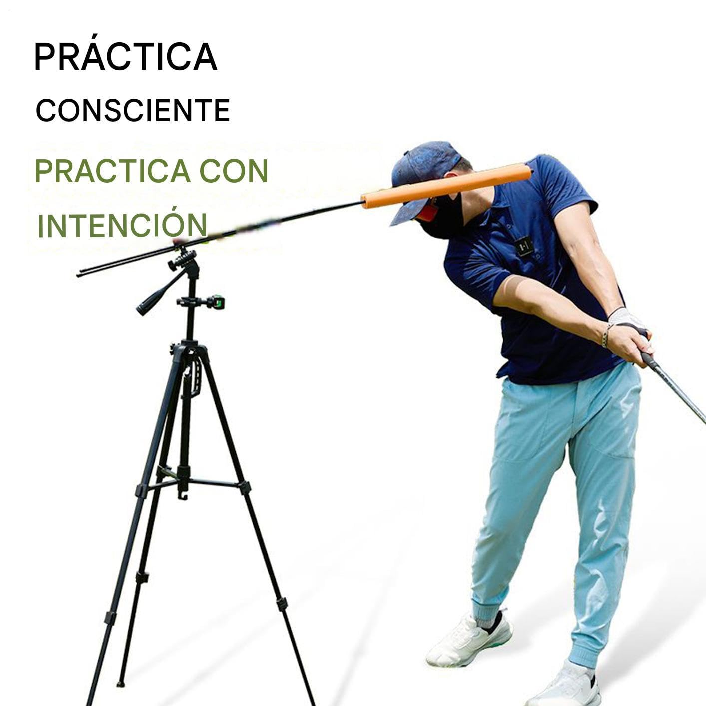 Ayuda entrenamiento swing golf Soporte De Trípode Smartphone Práctica | Palos Alineación Golf Ajustables 360 Grados Para aficionados al golf, hogar, campo de prácticas, calentamiento