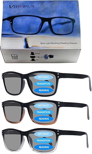 Miniatura 7 de VIDEBLA Paquete de 3 lentes de sol progresivos de lectura multienfoque para mujeres y hombres, protección UV, multifocales, lentes de lectura solar