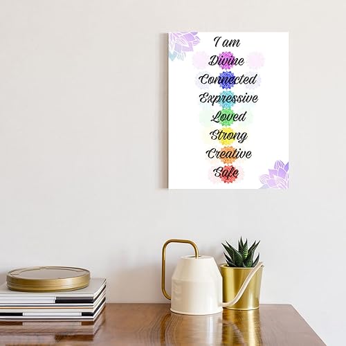 Miniatura 3 de Lienzo decorativo para pared de chakras, con texto en inglés «Patient 7 Chakra», impresiones en lienzo enmarcadas para decoración de pared de sala