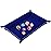 SIQUK Double Sided Dice Tray, Folding Rectangle PU Leather and Dark Blue Velvet Dice Holder