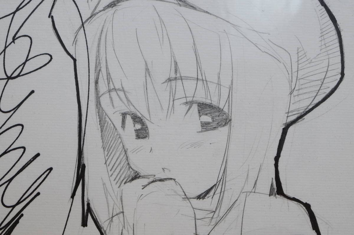 手書きイラスト（直筆）色紙 / 志方まさ / 検索：フォーカスライト Amazon.co.jp: 水瀬先生 直筆イラストサイン色紙 : 文房具