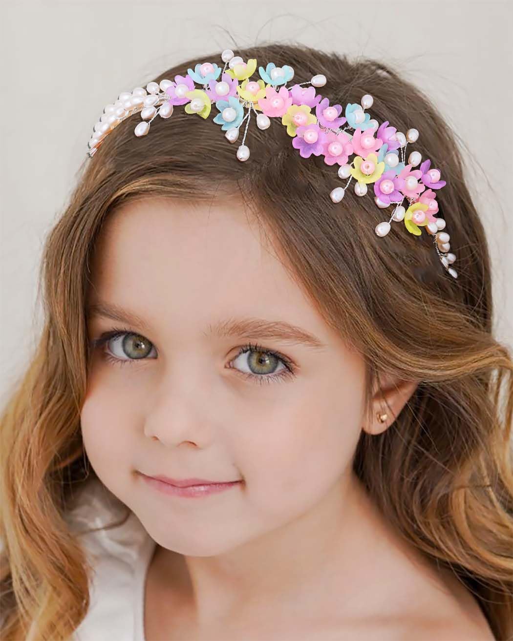 Diademas De Comunion Diademas Para NiÃ±as Tocado De Niña De Las Flores, Diadema De Princesa Para Boda Corona Floral Blanca Para Primera Comunion Accesorio Para El Cabello P14818546 Tocado Para NiÃ±a Tocado