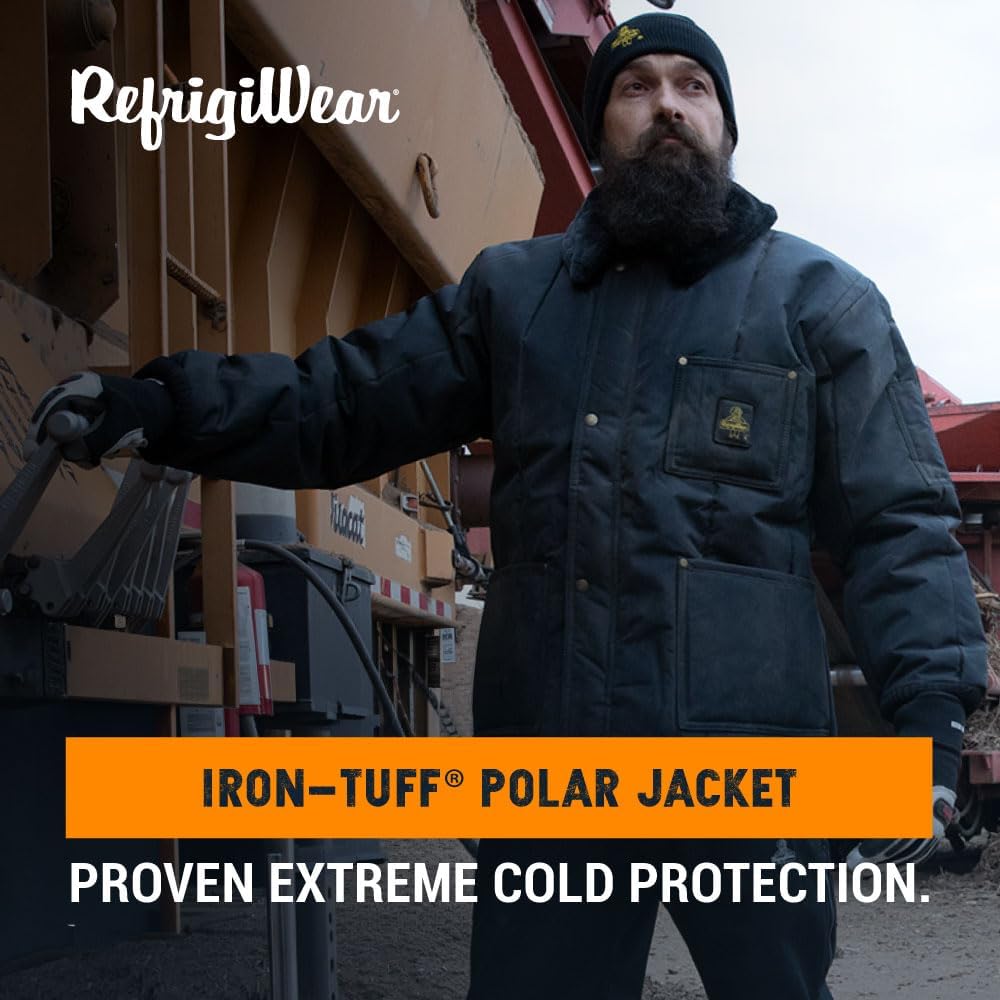 RefrigiWear Men's Iron-Tuff Polar Jacket, Insulated Coat, -50°F Comfort Rating