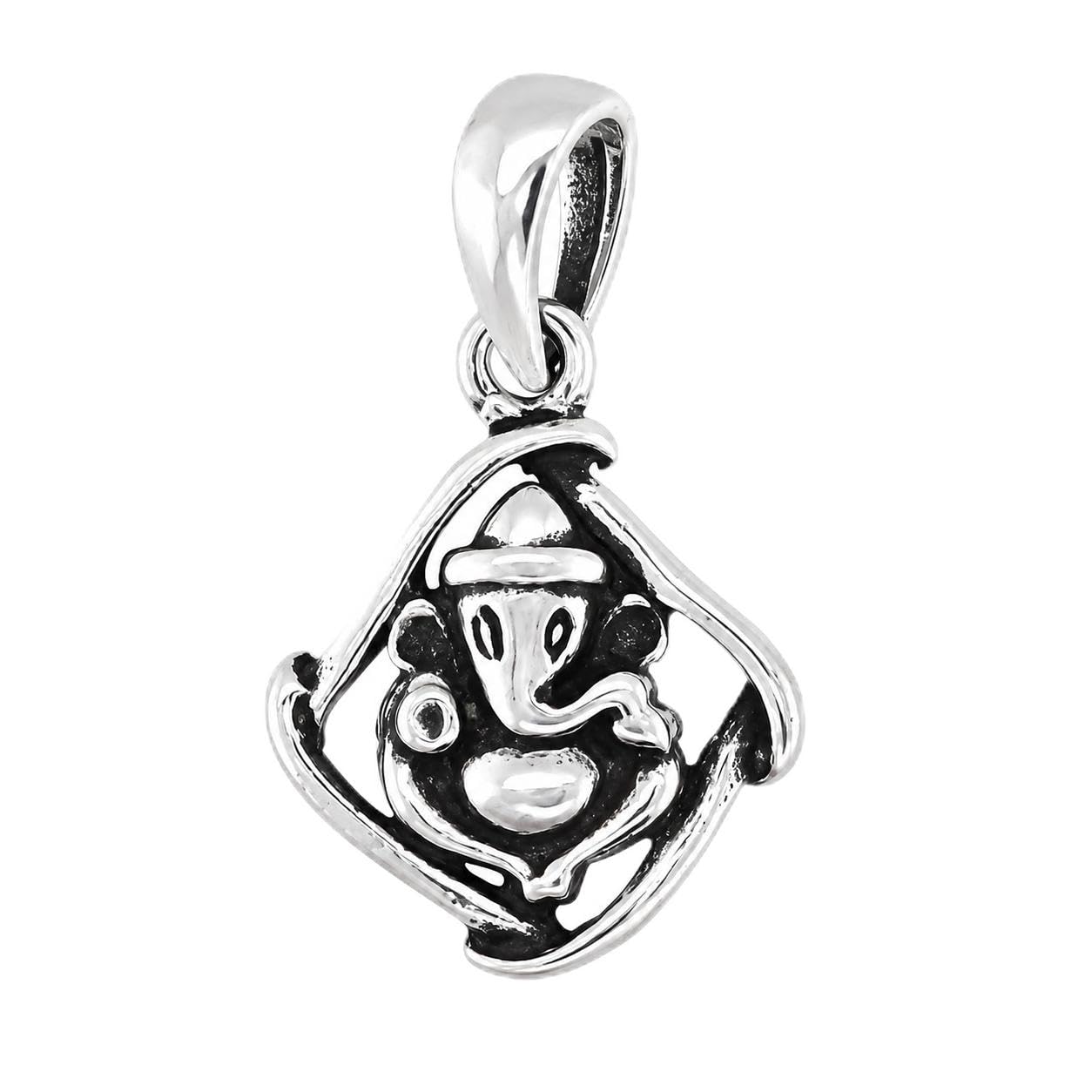 sahiba gems 925 Silver/Pure Chandi Small Size Lord Shree Ganesha ji Pendant (ganesh Ji Locket) For Baby Kids & Boys I Safe for Babies ~ 1.700 Grams-picture-11