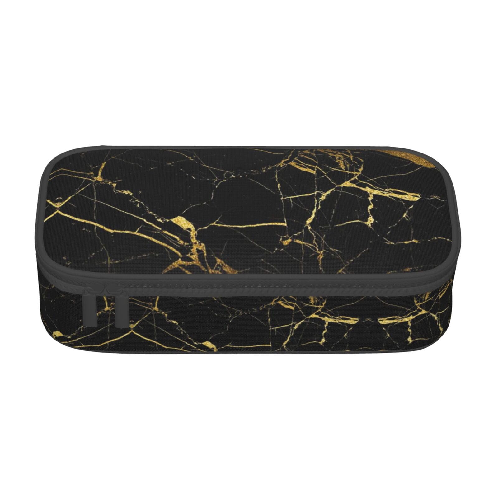 Faduni Gold Black Wallpaper Large Capacity Pencil Case Pouch Holder Pen Case School Supplies Gift for Middle High School Students Girl Boy Adult Teen