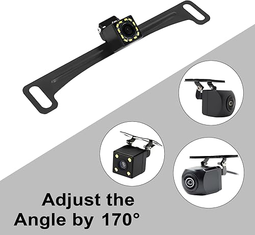 Miniatura 5 de NTNEV Car Rear View Camera License Plate Bracket, Car Dash Cam Mirror Camera Kit Rearview Camera Mount, Installation Holder for Backup Camera