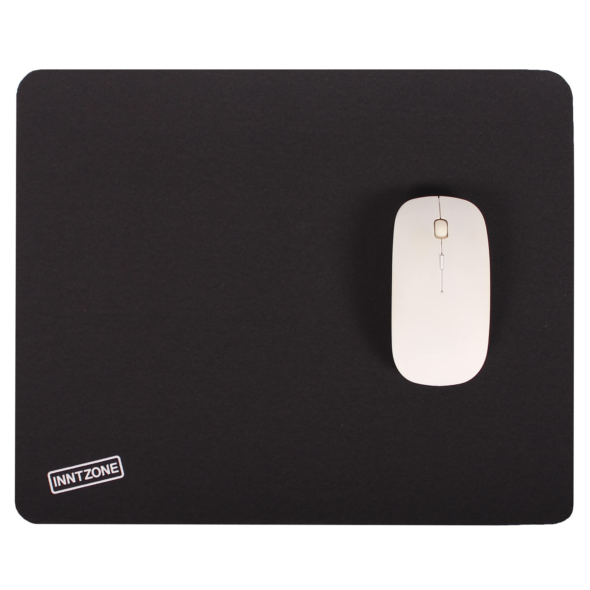 INNTZONE Medium Gaming Computer Mouse Pad, 11.02x9.06x0.28 inches (Black)