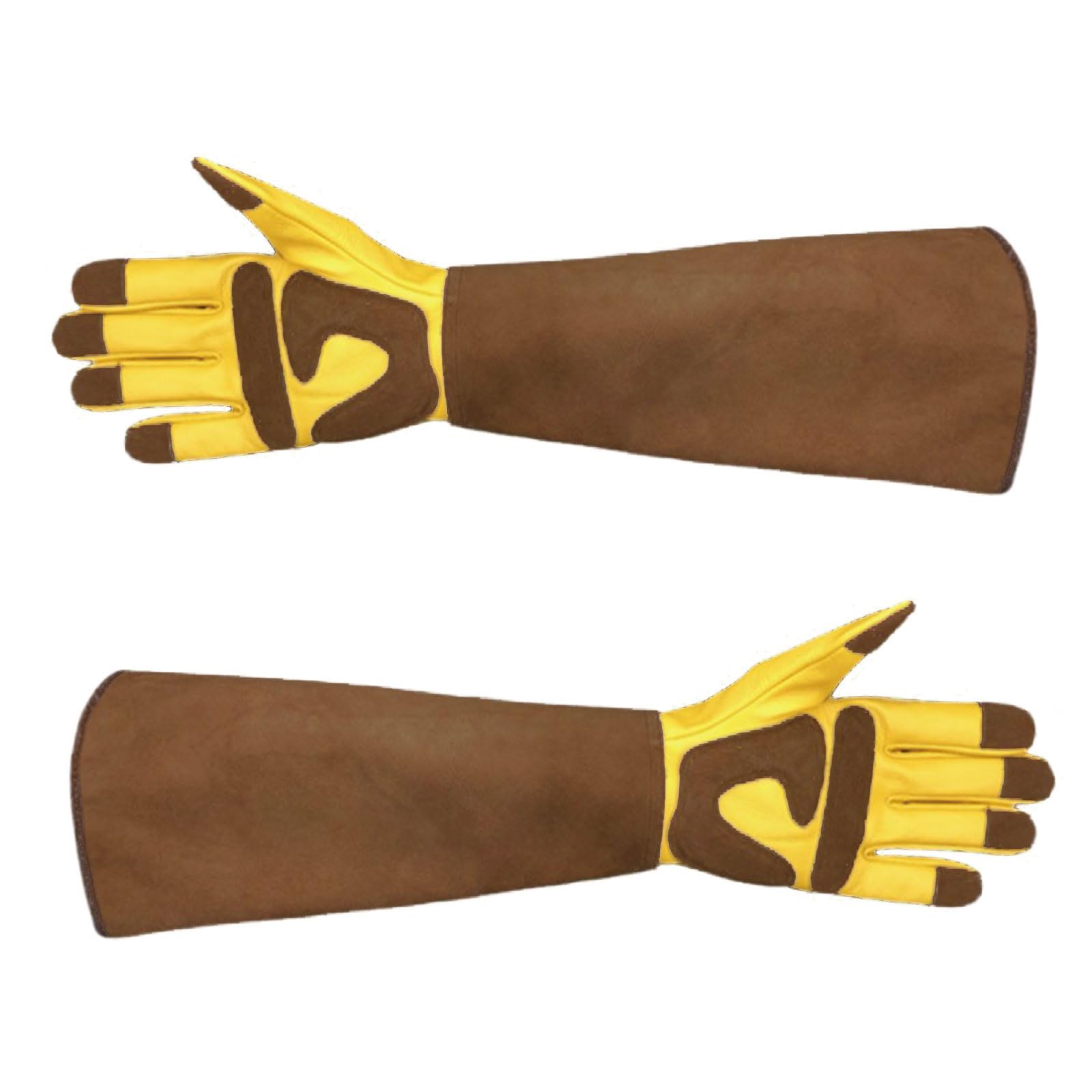 1 paire de gants de jardinage longs en cuir résistant aux épines pour l'élagage des roses - Gants de jardin durables pour homme et femme