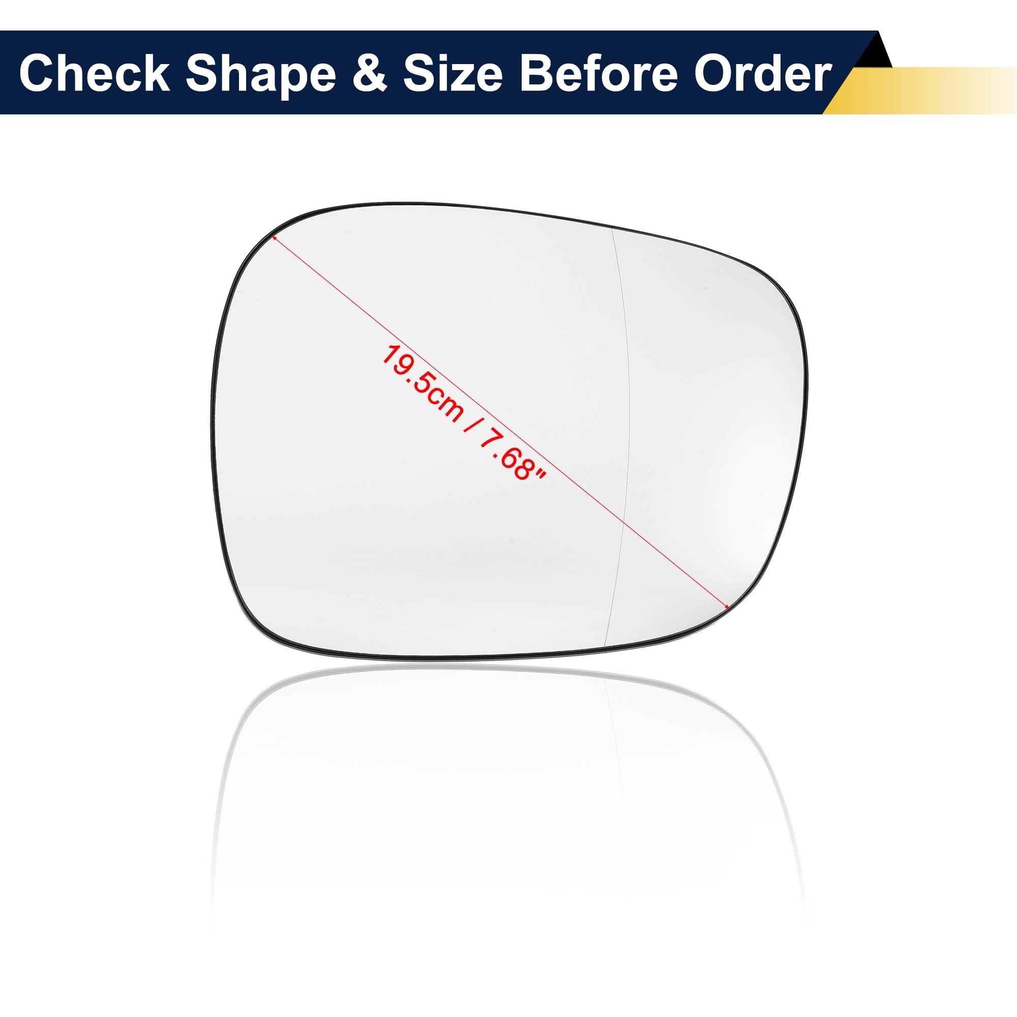 Rétroviseur Droite Chauffé Miroir Verre pour BMW X3-1 Pcs Blanc Verre Remplacement de Voiture