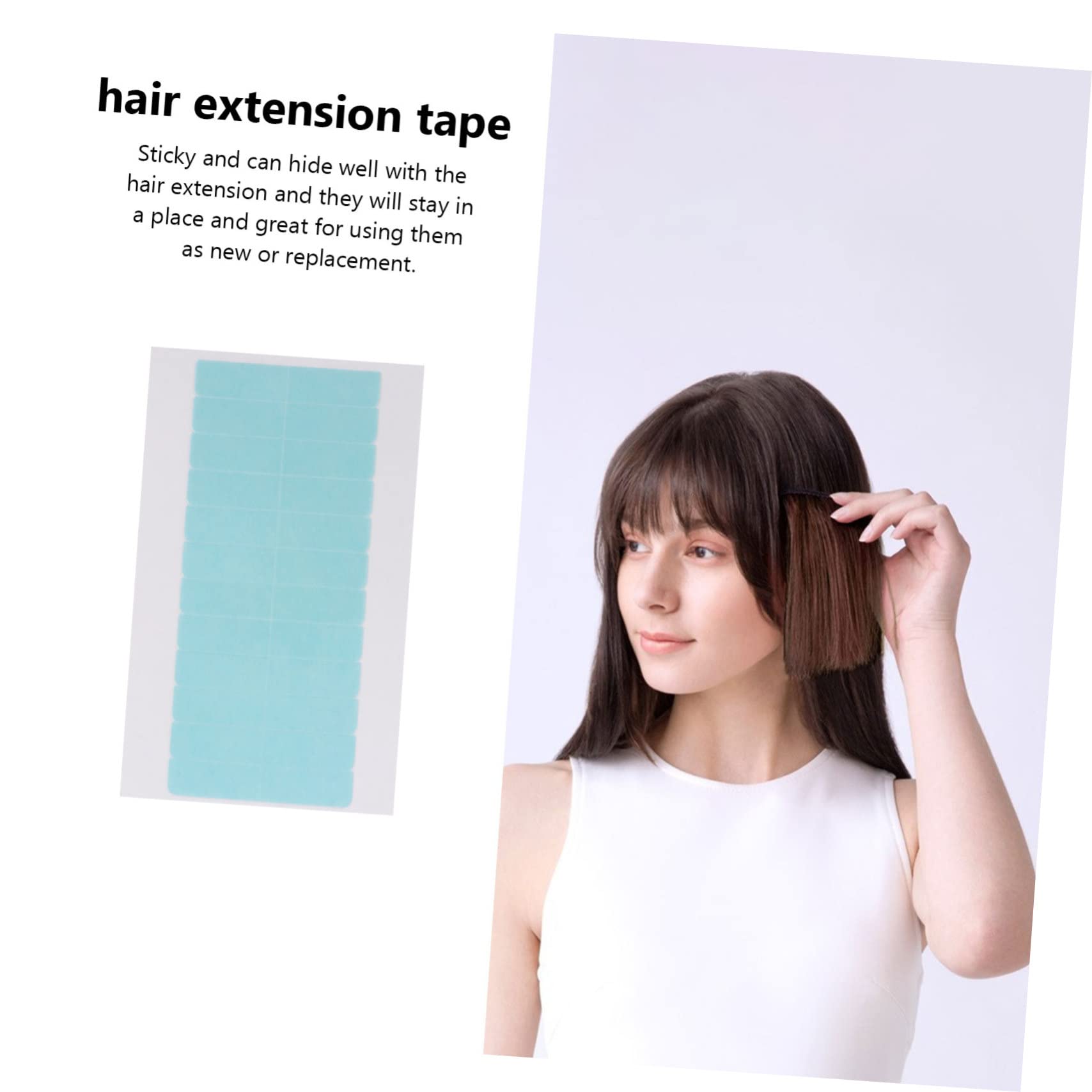 IWOWHERO Replacement Tape Adhesive Hair Extension Tapes Double Sided for Clip 120pcs