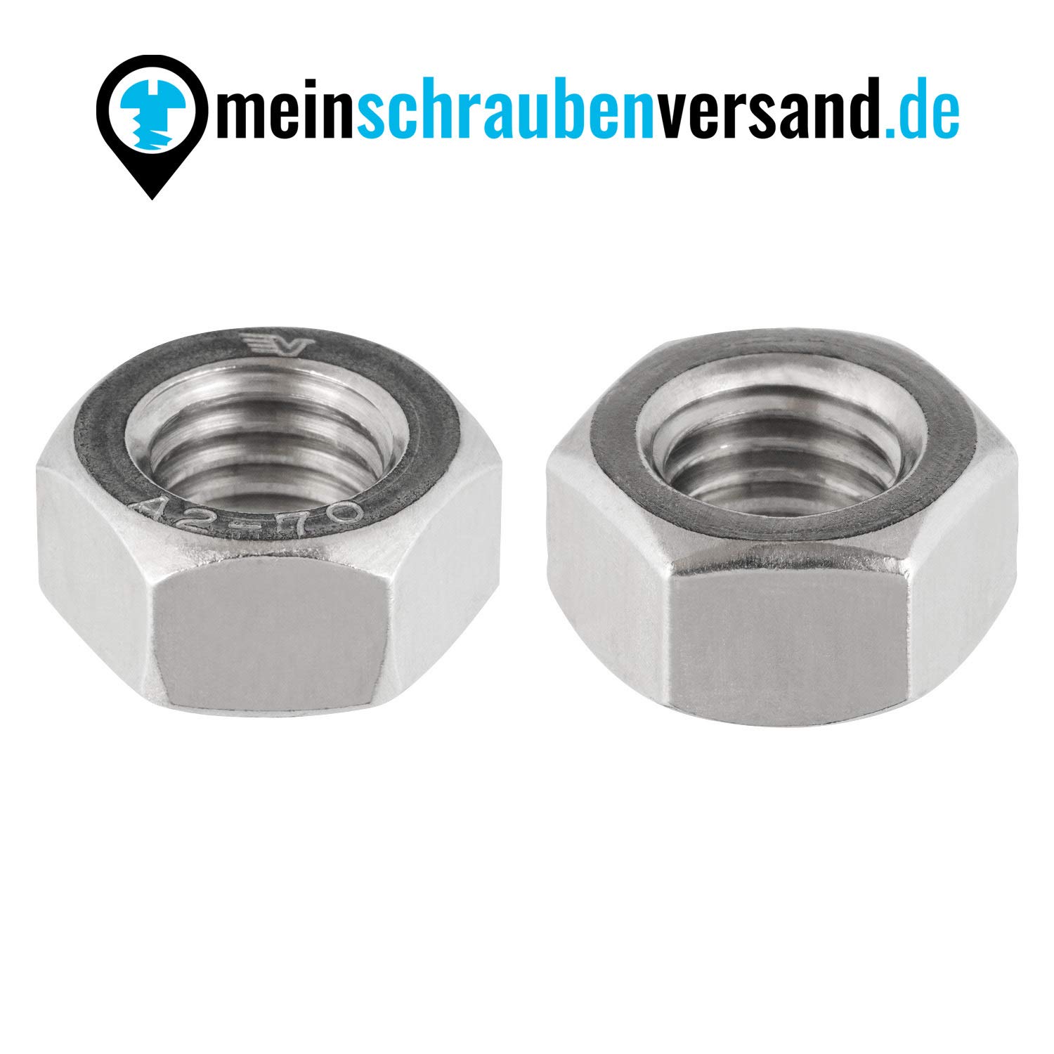 Tuercas hexagonales M22 50 unidades DIN 934 (standrad) M3 - M12 - ISO 4032 - Tuercas de acero inoxidable - Tuercas de tornillo - A2 V2A de acero inoxidable