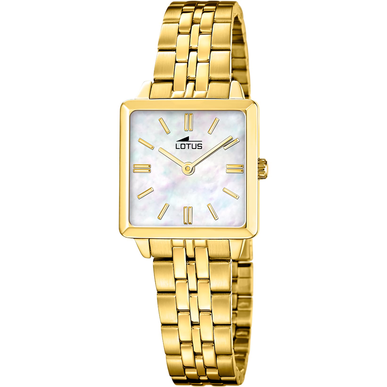 LOTUS Orologio Donna Analogico in Acciaio Inossidabile 316l Dorato | Movimento al Quarzo, Vetro Minerale ad Alta Resistenza, Impermeabile 5 ATM 19011/1 -2GETHER