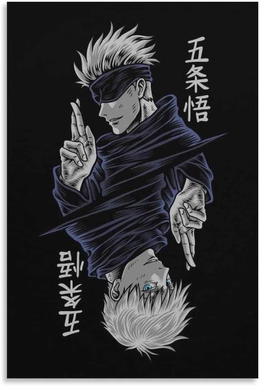XINYUELONG Anime Jujutsu Gojo Satoru Canvas Wall Art - Frameless Wall Decoration - 30x45cm