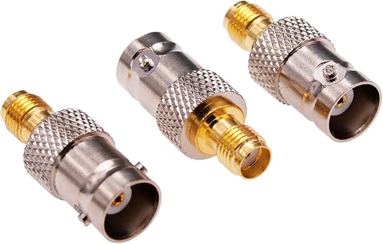 3pcs BNC Female Jack to SMA Female Jack Adapter RF coaxial Coax Adapter ConnectorY34-3