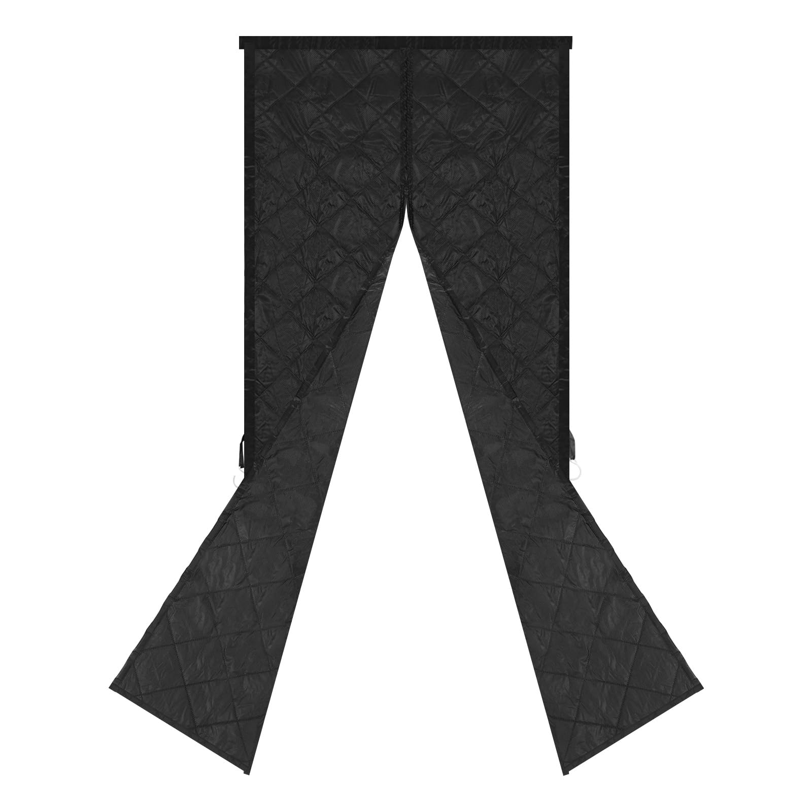 Cortina para puerta con aislamiento térmico, cortina protectora aislada, cortina térmica magnética para puerta, cortinas opacas, cortinas de privacidad (negro, largo x alto x alto 95 x 210 cm