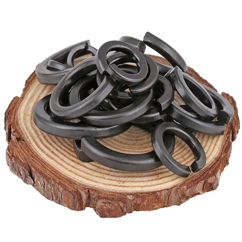 GB93 Carbon Steel 45H Plating Black Spring Washer Open Spring Washer Spring Washer Spot M2-M30 50Pcs - (Inner Diameter: M30)