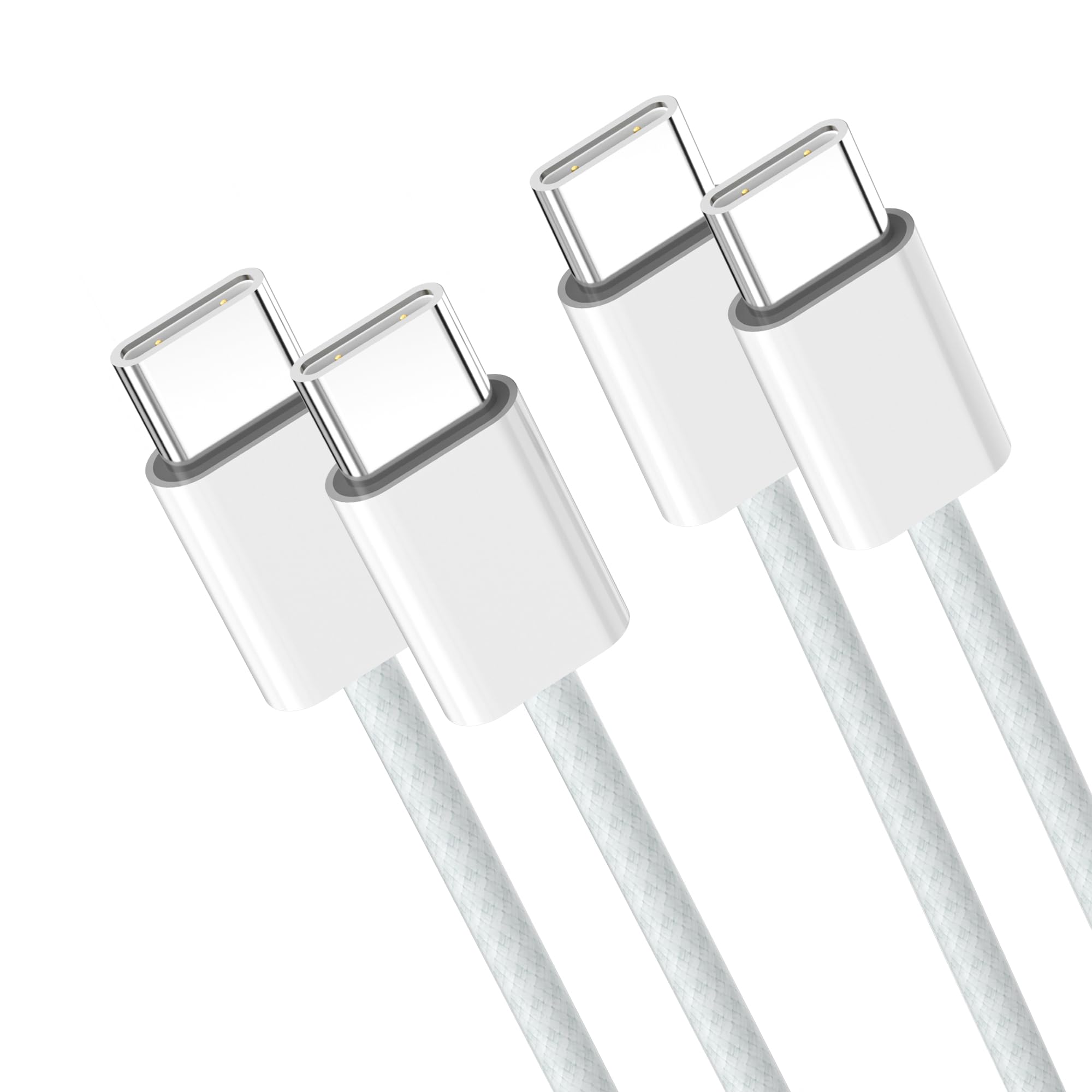 YISH 60W Cavo USB Type-C Ricarica Rapida - [2Pezzi-1M] Cavetto USB C Cavo Type C to Type C PD 3.0 Nylon Intrecciato Filo Caricatore Compatibile con iPhone 17 16 15 Galaxy S26 S25 S24 Pixel MacBook