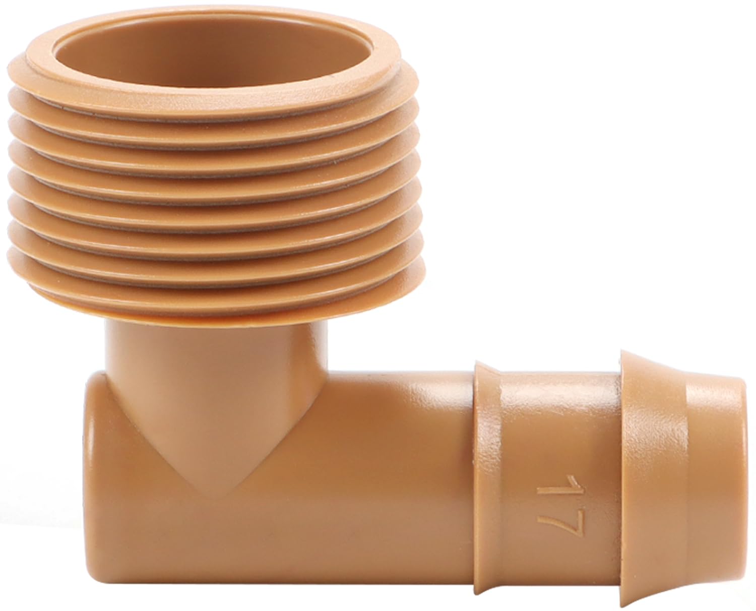 Copadri 3/4 Inch Threaded Drip Irrigation Male Adapter, Male Adapter 17 mm X 3/4" MPT Barbed Elbow Swing Pipe Irrigation Fittings