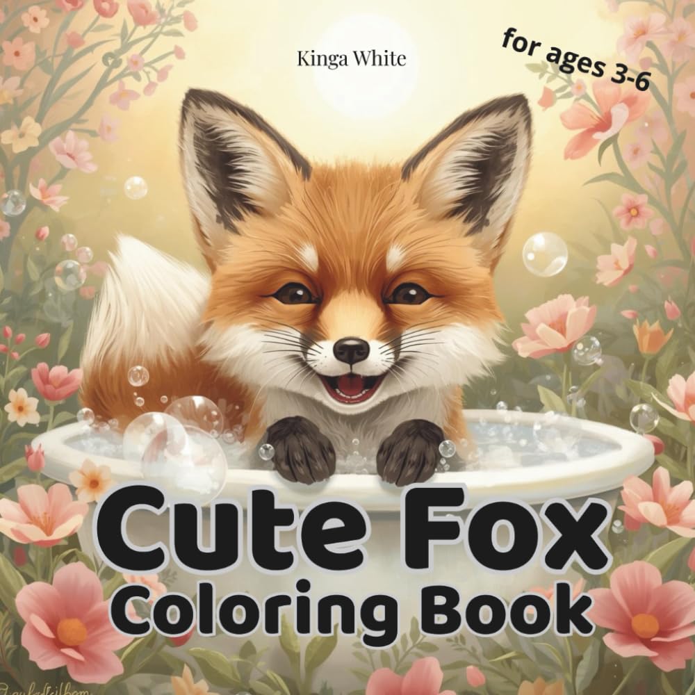Cute Fox Coloring Book: For ages 3-6 Fun and Adorable Coloring Pages