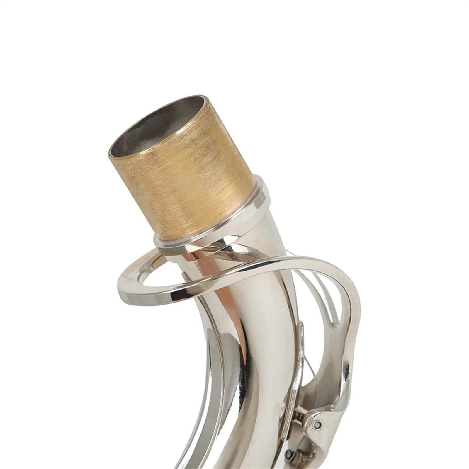 Saxofón Instrumentos Accesorio Saxofón Alto Cuello Curvo Latón Plateado Cuello Curvo Accesorios Para Instrumentos De Viento De Madera