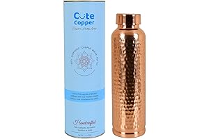 An Ayurvedic Pura 34 Oz Copper Water Bottle