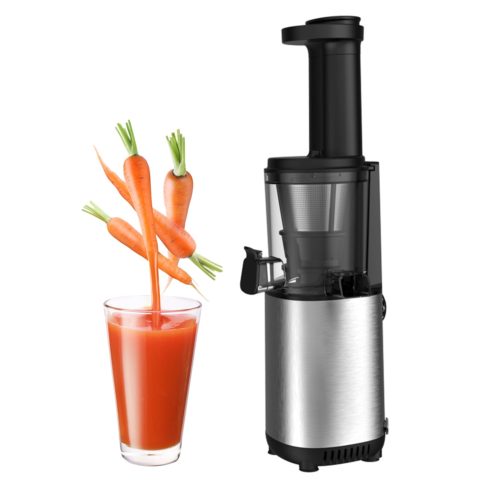Estrattore di succo portatile per la separazione delle vinacce, macchina per spremitura a freddo, estrattore di succo a masticazione lenta, estrattore di succo di frutta e verdura, elevata resa di s