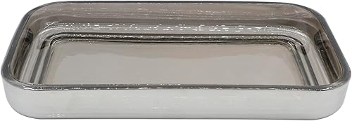 Miniatura 1 de H Halston - Bandeja de almacenamiento de tocador, para el hogar, oficina, dormitorio, organización de habitación, de cristal, baño, cocina,