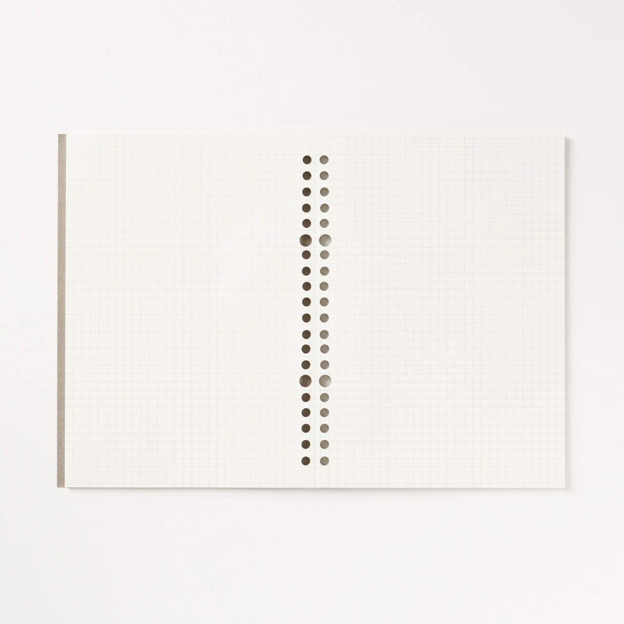MUJI Quaderno a fogli sfusi rimovibili A5 a quadretti 5 mm 50 fogli