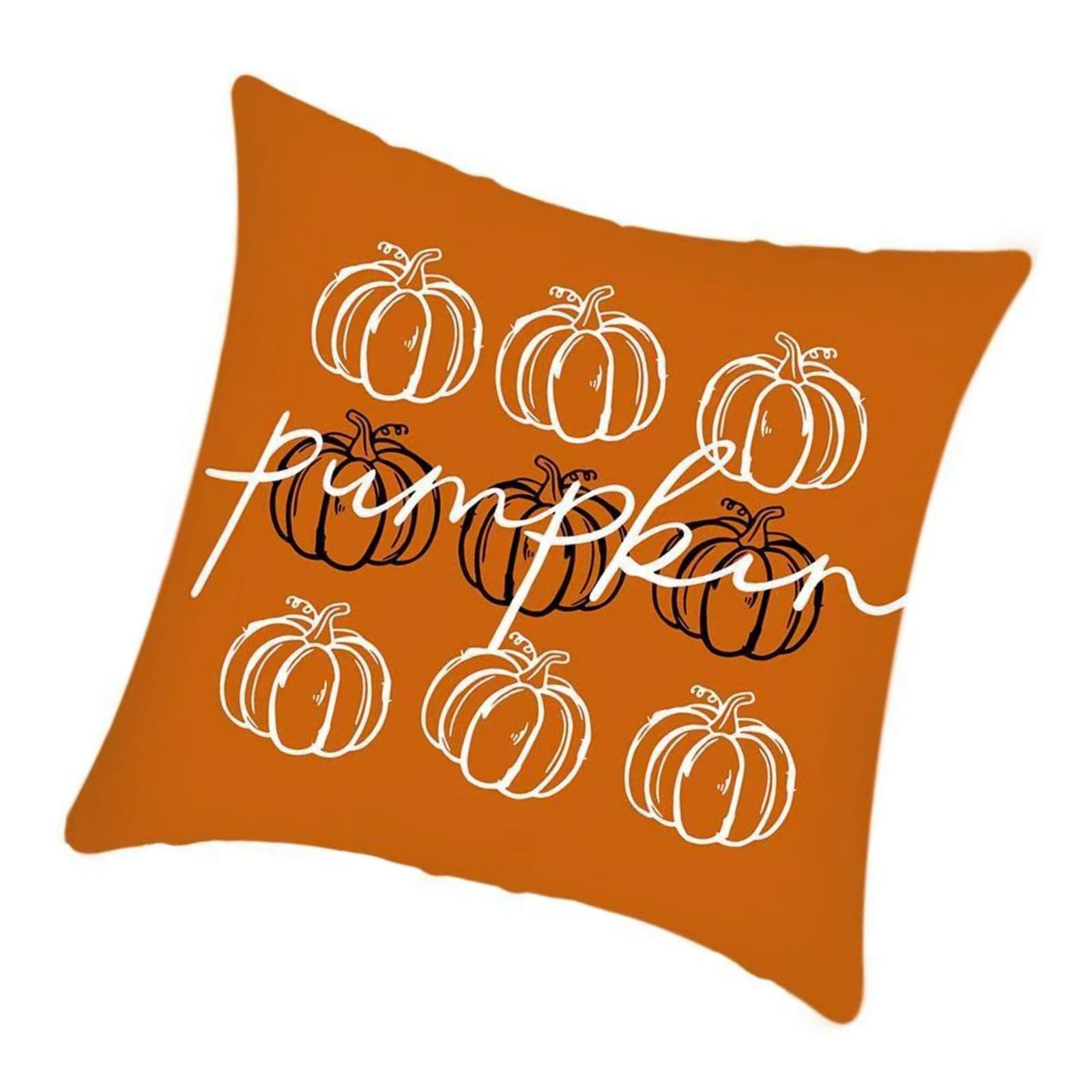Oxxggkao D Autumn Pillowcase Pumpkin Print Esign Soft Washable Ecorative Pillow Cover Standar Insert Harvest Celebration Pillow Cover