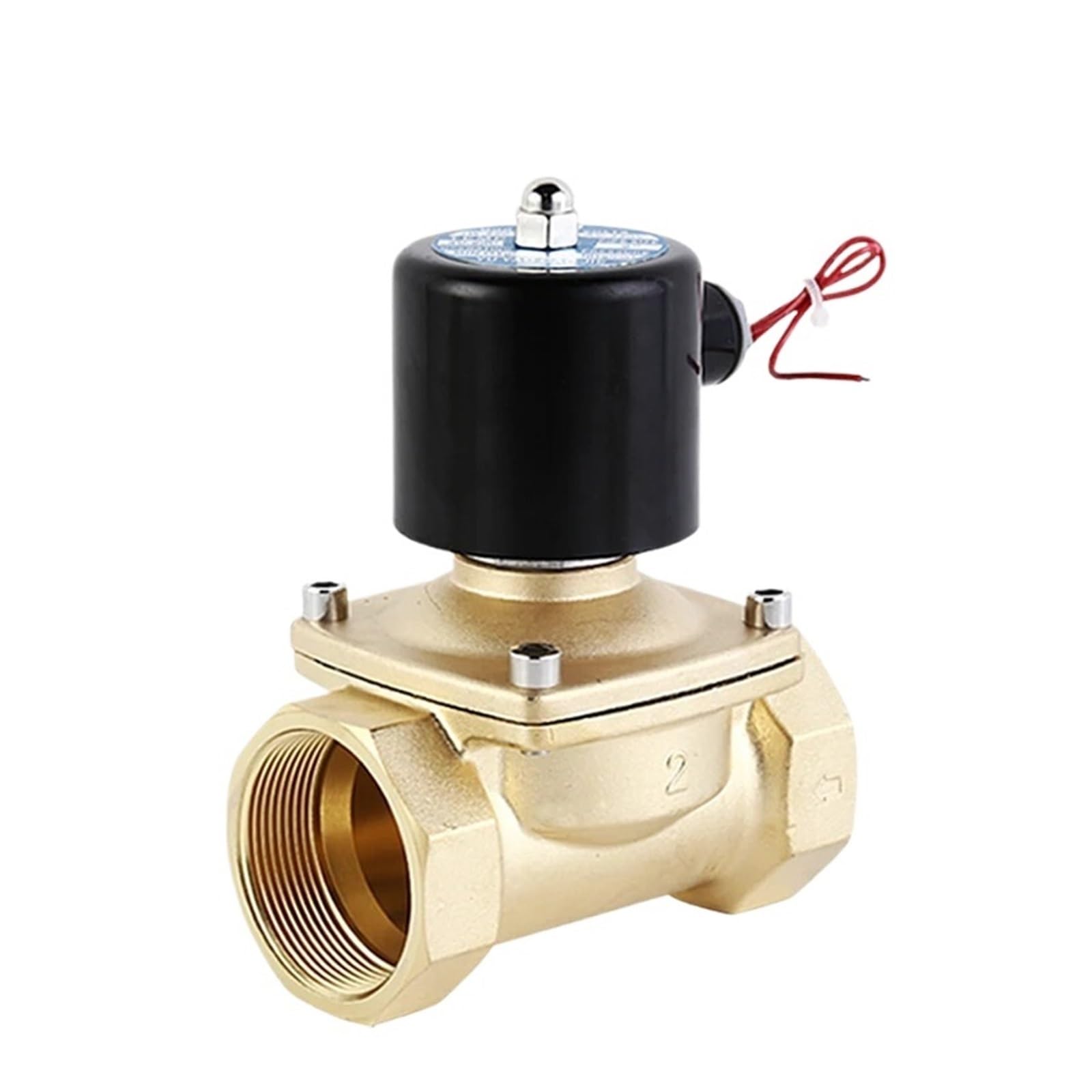ZXTIIEUF DN15 DN20 DN25 DN32 DN40 DN50 Solenoid 220V 110V 24V 12V Normally Closed Brass Solenoid For Water Oil Air(Npt-380vac,DN20)