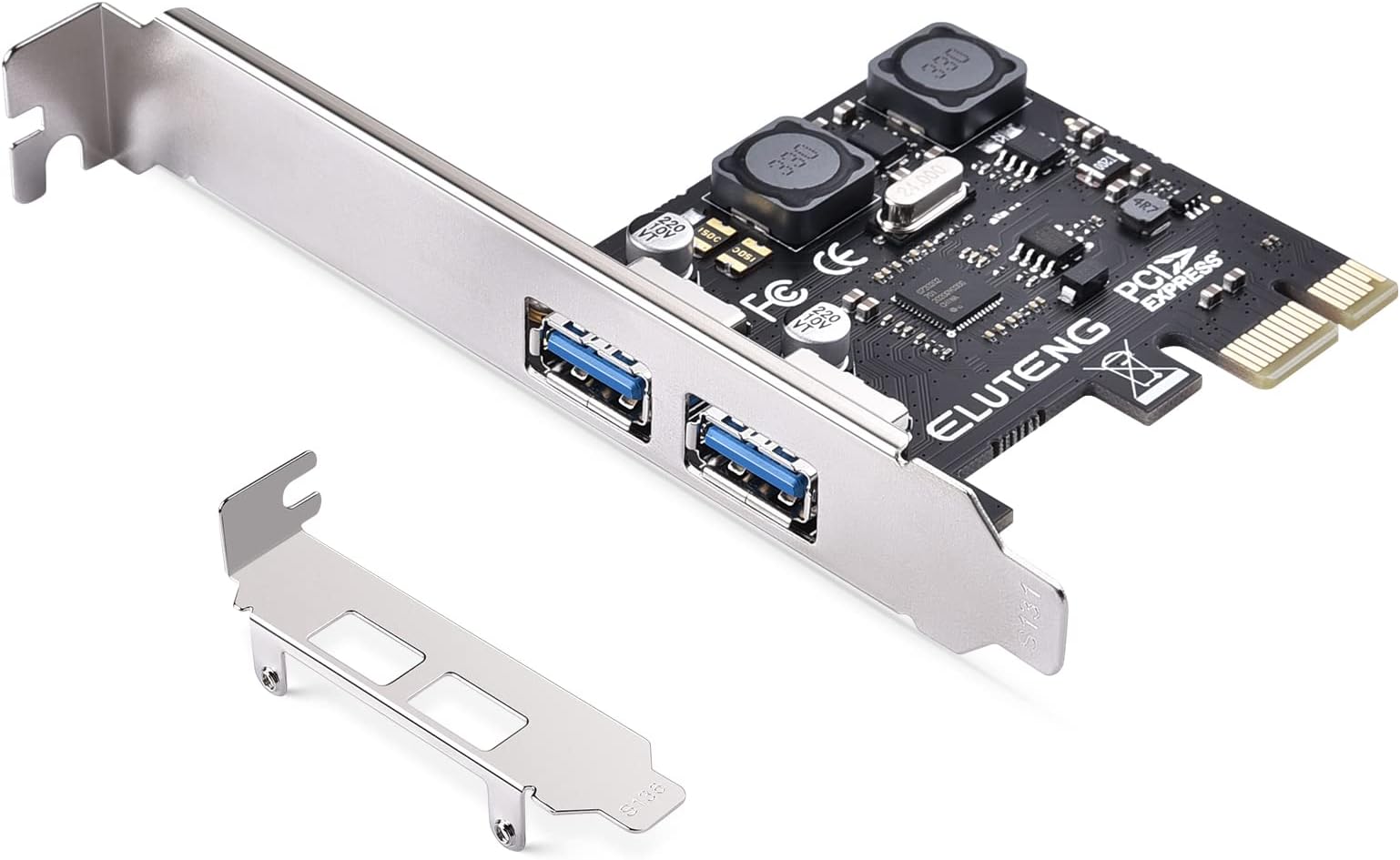 ELUTENG 2 Port USB 3.0(5Gbps) PCIE Card,PCIe USB 3.0 Expansion Card