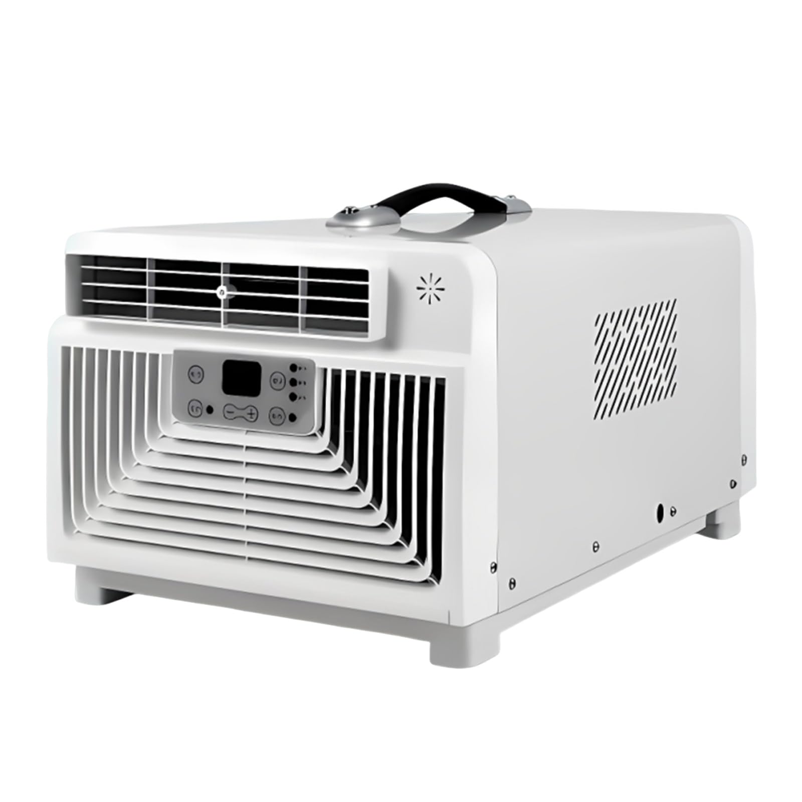 Aire Acondicionado Portátil con Calefacción, Mini Split para Camping Tienda de Campaña, Pequeño Climatizador 300W Bajo Consumo para Autocaravana, Camper Van, Camión, Caravana, Sin Desagüe
