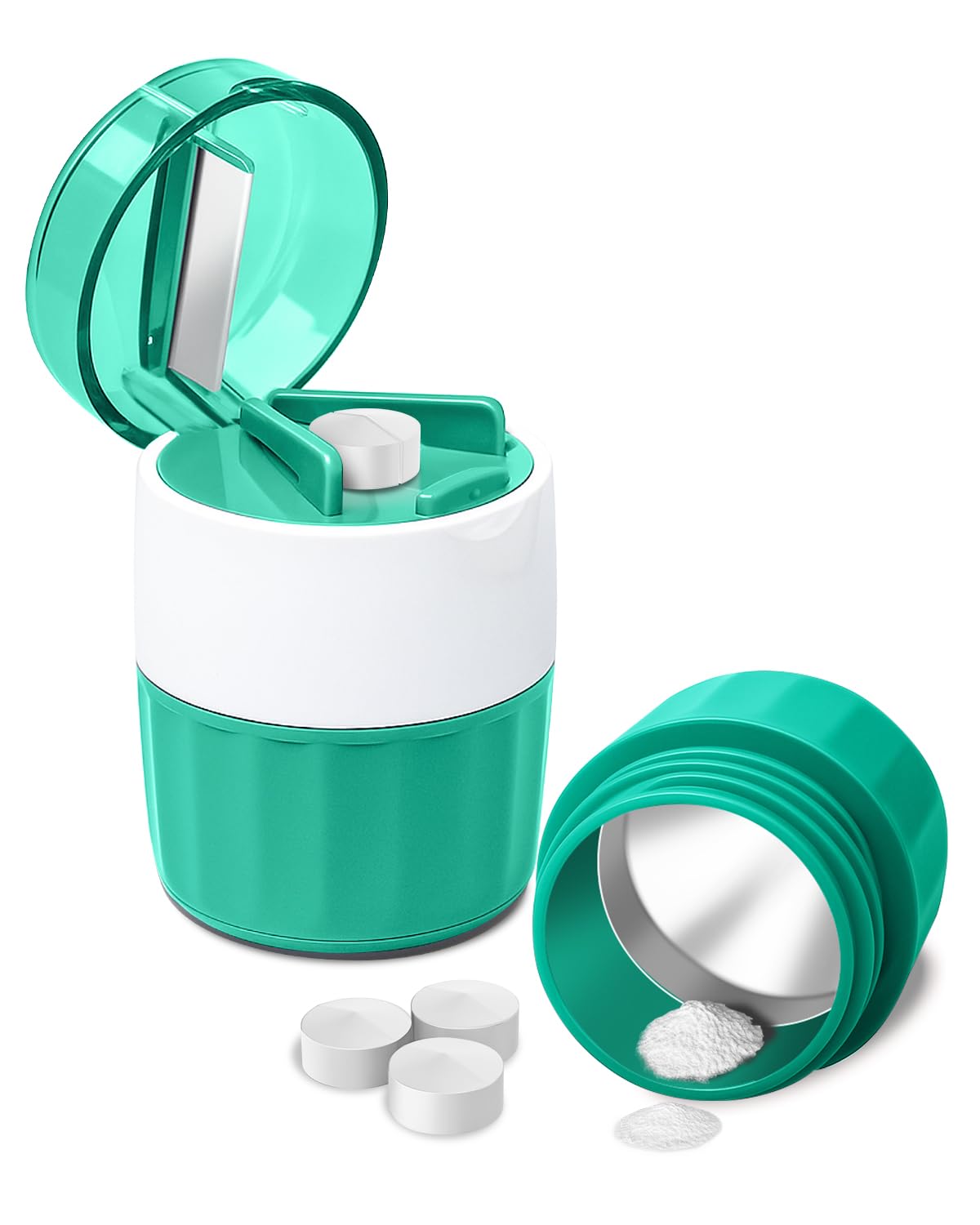 Pill Crusher Fine Powder - Cotatoc 3-in-1 Pill Crusher with Stainless Steel Grinding Pestle, Portable Pill Cutter and Crusher for Elderly and Pets (Pink) — Amazon image 9