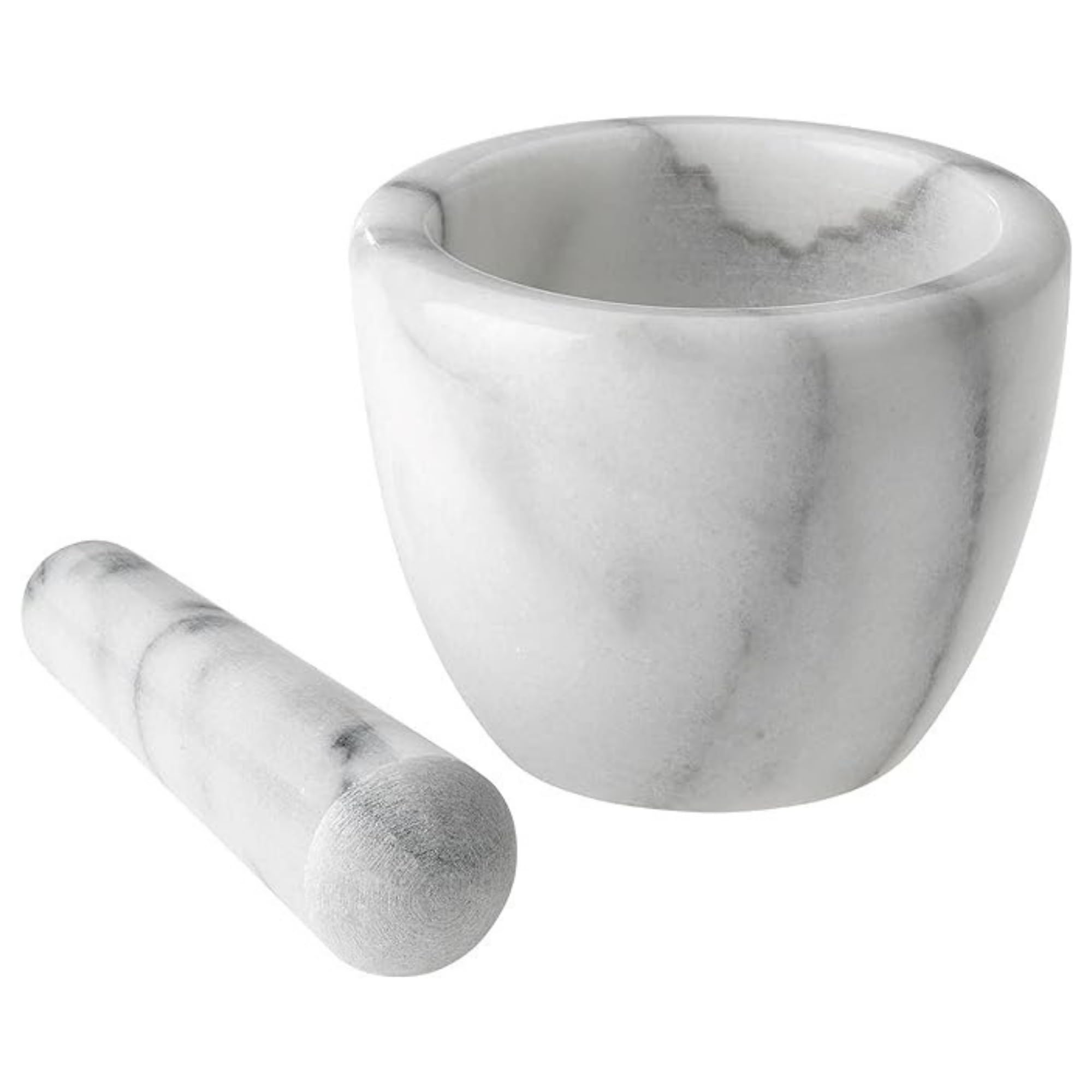 Westmark Mortaio con pestello in marmo, alto, diametro interno: ca. 7,5 cm, Gourmet, bianco/grigio, 69592260