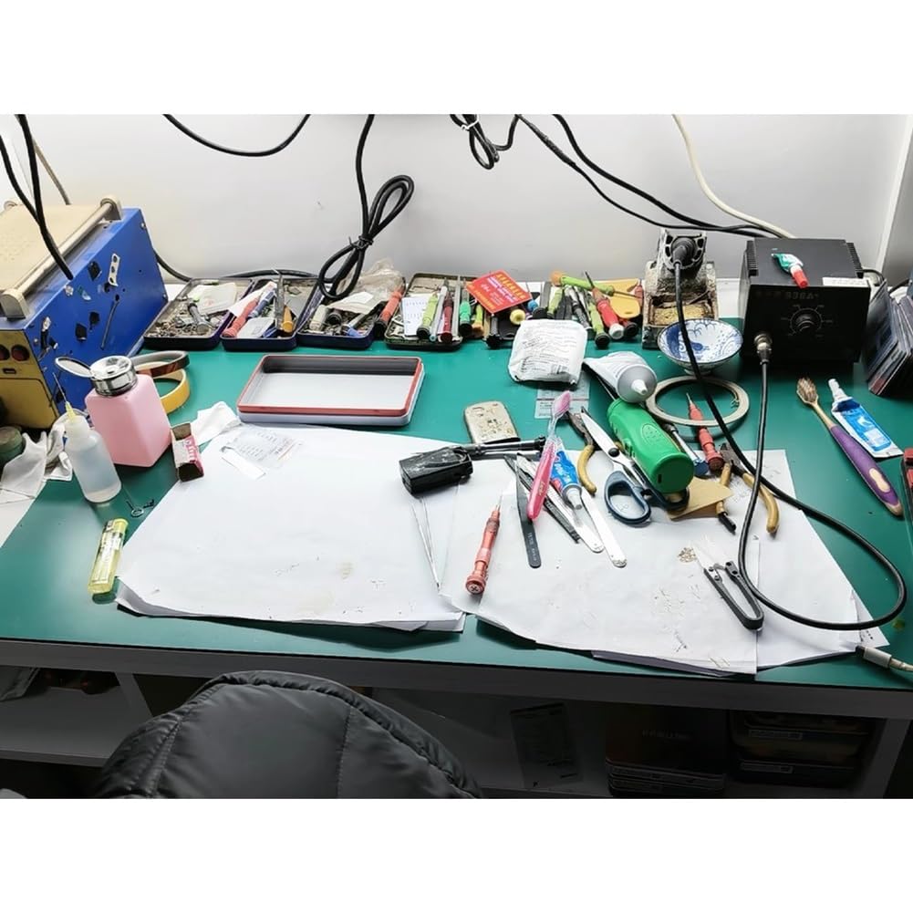 Tappetino antistatico per banco da lavoro in PVC, resistente alle alte temperature (300 °C) durevole, perfetto per scrivanie e postazioni di lavoro, riparazione e assemblaggio di elettronica